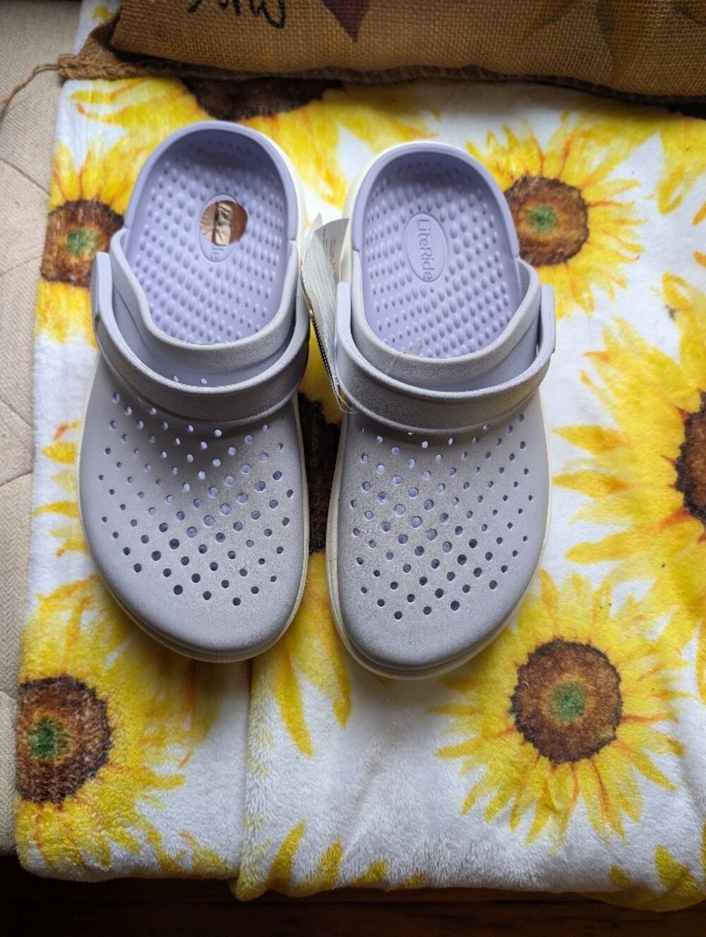NWT Women's Light Purple, Lilac Lite Ride Crocs, Size 8